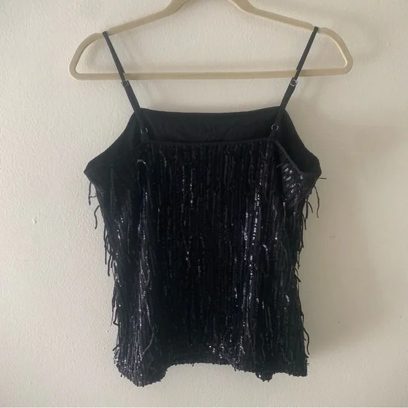 Sequin Fringe Square Neck Cami LOFT - Picture 7 of 7